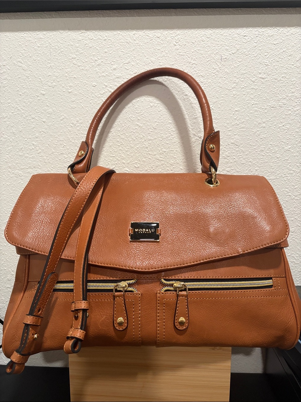 Modalu London  Satchel Handbag in Cognac Brown